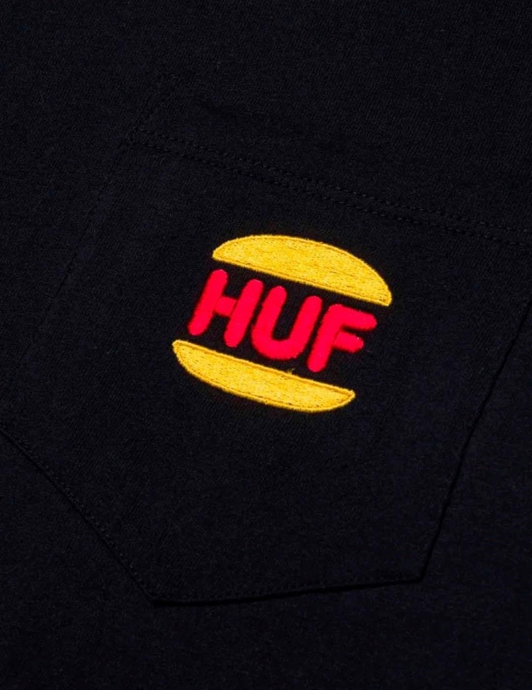 HUF T-shirt regal popket tee nero